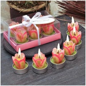 Фън Шуй Свещ - Лале (Розово)