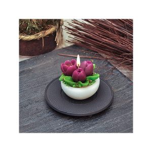 Фън Шуй Свещ - Лале (саксийка, пурпур)