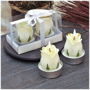 Фън Шуй Свещ - Роза (Бяла)